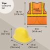 BLUE PANDA Construction Hats Costume Kit - One Size Fits Most, Multicolor, 6-Pack - Construction Vests & Hard Hats for Birthday Parties & Classroom Activities view 2
