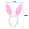 Aneco 2 Pack Easter Bunny Headband 6.5 x 5.3 Inch Plush Pink Bunny Headbands Ears for Easter Party Favor Birthday Costume Supplies view 2