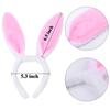 Aneco 2 Pack Easter Bunny Headband 6.5 x 5.3 Inch Plush Pink Bunny Headbands Ears for Easter Party Favor Birthday Costume Supplies view 3
