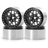 4PCS 2.2" RC Aluminum Beadlock Wheels w/Hubs for 1/10 RC Axial Wraith RR10 YETI SCX10 D90 TRX4 CC01 (BLACK) view 1