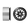 4PCS 2.2" RC Aluminum Beadlock Wheels w/Hubs for 1/10 RC Axial Wraith RR10 YETI SCX10 D90 TRX4 CC01 (BLACK) view 3