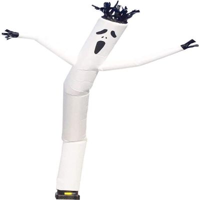TECHTONGDA 20ft Sky Wind Puppet Dancer Inflatable Arm Flailing Tube Man Wind Flying Dancing Man for Advertising (White (No Blower))
