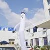 TECHTONGDA 20ft Sky Wind Puppet Dancer Inflatable Arm Flailing Tube Man Wind Flying Dancing Man for Advertising (White (No Blower)) view 4