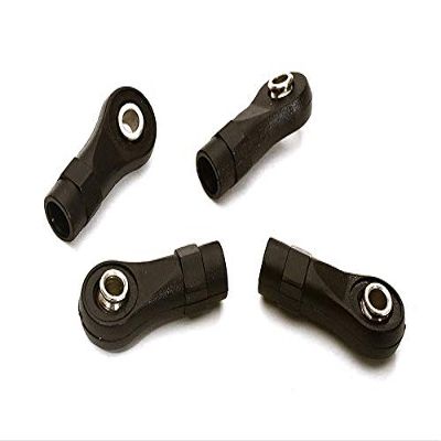 Integy M4 Size Straight 25mm Length Ball Ends Type Tie Rod Ends, w/ 3mm Ball Links