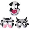 3 Piece Felt masks animal Halloween masks Dress-Up party accessory Parent-child game(Cow) view 1