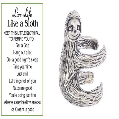 Ganz Get A Grip Sloth Gifts Charm Pocket Token with Story Card ~ 1 Token & Card