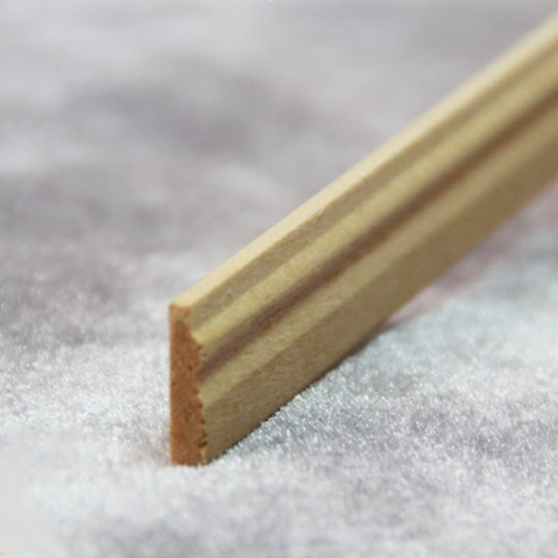 1/12 Scale DIY Dollhouse Miniature Wood Finishing Trim L30cm; W1.2cm /Lot 10 Pieces