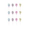 12pcs Colorful Confetti Balloon Wedding Cake Topper Latex Confetti Balloons Decorative Party Supplies Fruit Insert Cake Picks view 1