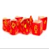 Unicorn Resin Poly Dice Set: Red (7) view 1