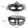 Coddsmz Couple Masquerade Mask Set Venetian Party Mask Mardi Gras Mask Halloween Costume Mask Fancy Dress Mask for Women Men view 4