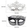 Coddsmz Couple Masquerade Mask Set Venetian Party Mardi Gras Halloween Costume Fancy Dress Mask for Women Men view 4