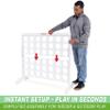 GoSports 4 Foot Width Giant Portable 4 in a Row Game Classic White Finish with Rules and Carry Bag view 2