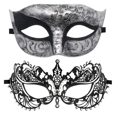Couple Masquerade Mask Venetian Party Mask Halloween Costume Mardi Gras (Color 10)