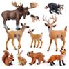 10pcs Forest Animals Figures, Woodland Creatures Figurines, Miniature Toys Cake Toppers view 1