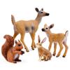 10pcs Forest Animals Figures, Woodland Creatures Figurines, Miniature Toys Cake Toppers view 2