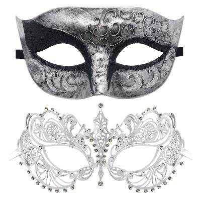 Couple Masquerade Mask Metal Masks Venetian Party Mask Halloween Costume Mask Mardi Gras Mask (Color 11)