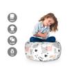 Ambesonne Pets Storage Toy Bag Chair, Playful Cool Cat Meow Animals Doodle with Hearts Love My Kitty, Stuffed Animal Organizer Washable Bag, Small Size, Beige Pale Pink view 2