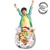 Ambesonne Pets Storage Toy Bag Chair, Playful Cool Cat Meow Animals Doodle with Hearts Love My Kitty, Stuffed Animal Organizer Washable Bag, Small Size, Beige Pale Pink view 3