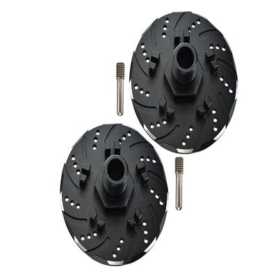 GPM for Arrma 1/7 Infraction 6S BLX/Infraction V2 6S BLX Upgrade Parts Aluminum +6mm Hex with Brake Disk with Silver Lining - 2Pc Set Black