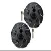 GPM for Arrma 1/7 Infraction 6S BLX/Infraction V2 6S BLX Upgrade Parts Aluminum +6mm Hex with Brake Disk with Silver Lining - 2Pc Set Black view 1