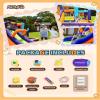 AirMyFun Bounce House Inflatable Bouncer with Long Curved Slide for Kids with Blower, Family Backyard Bouncy Castle with Fun Doorway Tunnel, Climbing Wall and Ball Shooting (High End) view 3
