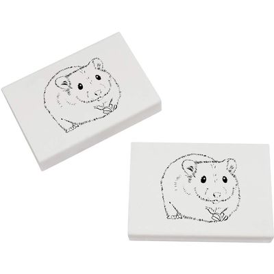 Azeeda 2 x 45mm 'Hamster' Erasers/Rubbers (ER00022920)