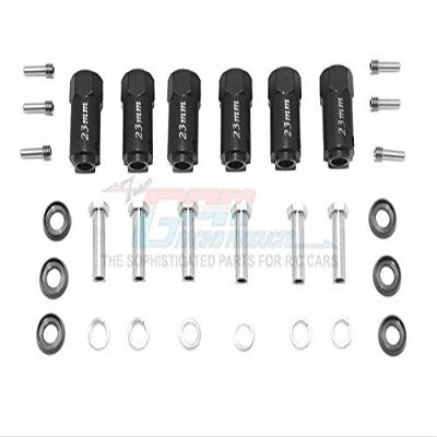 GPM For Traxxas TRX-6 Merc-Benz G63 (88096-4) Aluminum Hex Adapters 23mm Thick - 30Pc Set Black