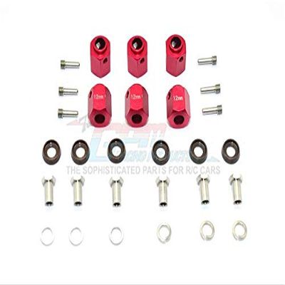 GPM For Traxxas TRX-6 Merc-Benz G63 (88096-4) Aluminum Hex Adapters 12mm Thick - 30Pc Set Red