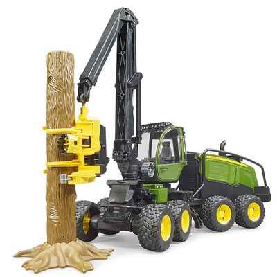 Bruder 02135 John Deere 1270G Harvester with 1 Tree Trunk, Green/Black