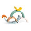 Janod - Sweet Cocoon Wooden Rainbow Turtle Stacking and Pull Toy 7 Piece Building and Nesting Stack with 6 Pastel Arches, Wobbling Head and Tail and String - Ages 18 Months+ - J0440 view 2
