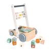 Janod Sweet Cocoon ABC Block Cart Push Toy with 20 ABC Blocks - Ages 1+ - J04408 view 2