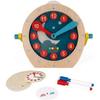 Janod Learn to Tell Time - Wooden Educational Teaching Clock - Ages 5+ - J05076 view 1