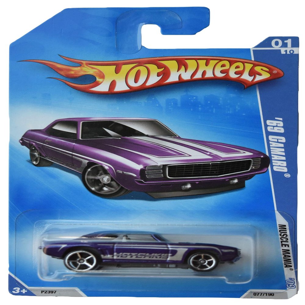 Hot Wheels 2009 Muscle Mania 1/10 '69 Camaro 77/190, Purple