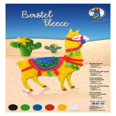 URSUS Fleece Craft 21 x 32 cm 6 Sheets Assorted Colours Window Decorations Lawn, Fur or Snow