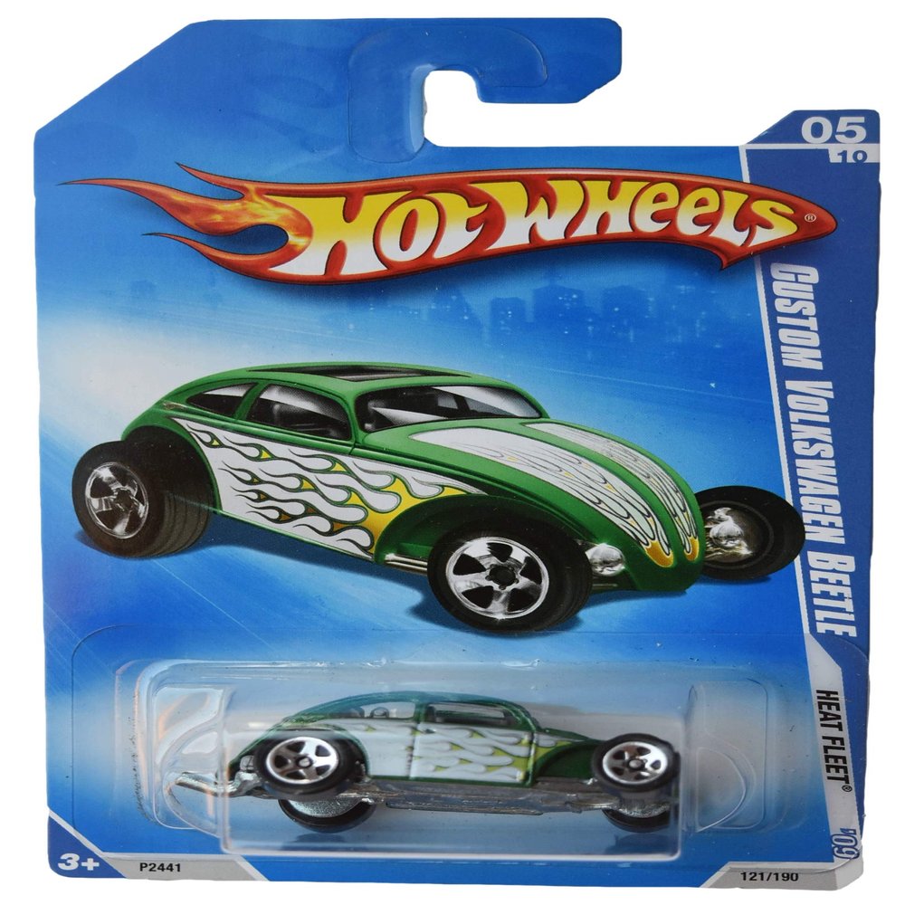 Hot Wheels 2009 Heat Fleet 5/10 Custom Volkswagen Beetle 121/190, Green