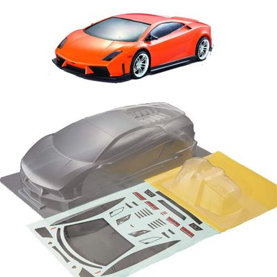 novahobby 1/10 Scale RC Onroad Racing Drift Touring Car Transparent Clear Lexan Body Shell (Gallardo LP 560-4)