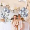 TONIFUL 4 Silver Balloon Stand Centerpiece Table Decorations for 25th Wedding Anniversary Bridal Shower 2026 Graduation Party Decoration, New Year 2026 Christmas Birthday Decorations view 4