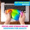 Power Your Fun Arggh Rainbow Giant Stress Balls for Adults - 3.75 Inch Large Stress Balls for Kids Squishy Toys Ball Stress Relief Fidget Toy Sensory Ball Squeeze Toy for Boys Girls (Rainbow) view 3