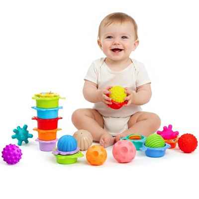 ROHSCE 10 Pack Sensory Balls for Babies & Kids, 2025, Baby Toy Ball 6-12 Months, Toddler & Infant Small Massage Soft Textured Multi Ball Set, Sensory Toys for Boys & Girls