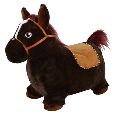 Bayer Chic 2000 401 40 Inflatable Jumping Horse with Air Pump Dark Brown