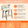 Bayer Chic 2000 278 30 Children's Wooden Workbench with Tools and Accessories, Tool Bench, Colourful, Large view 3