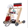 Bayer Chic 2000 277 01 Children's Cleaning Trolley Wooden Broom Trolley with Vacuum Cleaner and Accessories view 2