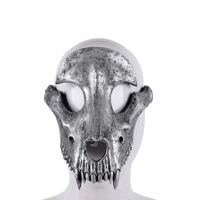 Hosfairy Halloween Sheep Head Mask Sheep Skull Cosplay Mask Horror Mask for Cosplay Party Props (White)