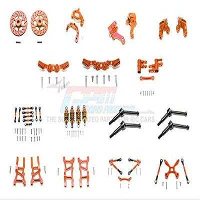 Aluminum Upgrade Combo Pack For 1/10 Traxxas Ford GT 4-Tec 2.0 83056-4/4-Tec 3.0 93054-4 - 119Pc Set Orange