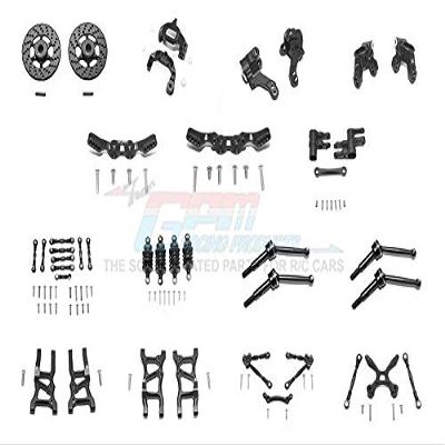 Aluminum Upgrade Combo Pack For 1/10 Traxxas Ford GT 4-Tec 2.0 83056-4/4-Tec 3.0 93054-4 - 119Pc Set Black