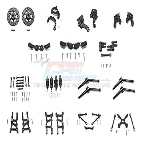 Aluminum Upgrade Combo Pack For 1/10 Traxxas Ford GT 4-Tec 2.0 83056-4/4-Tec 3.0 93054-4 - 119Pc Set Black