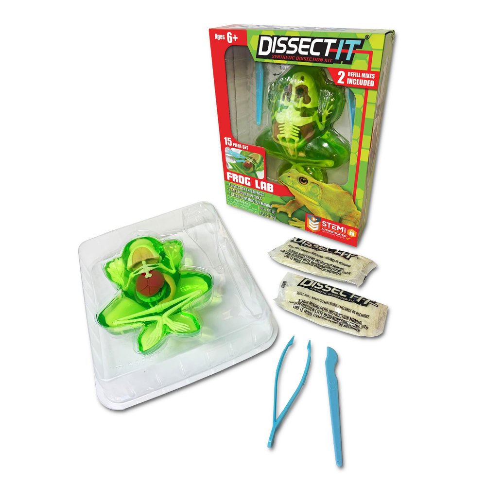 Top Secret Toys Dissect It Kit for Kids, Synthetic Dissection Kids Science Kit to Learn Animal Anatomy, Biology, STEM Frog Toys, Ages 6 and Above
