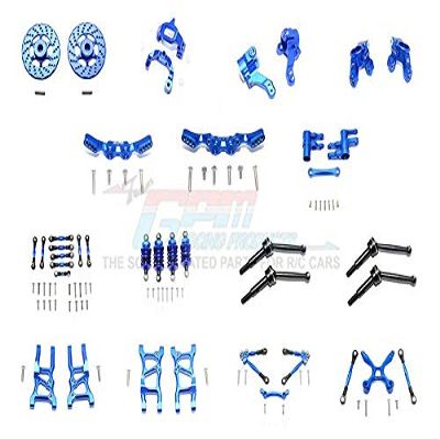 Aluminum Upgrade Combo Pack For 1/10 Traxxas Ford GT 4-Tec 2.0 83056-4/4-Tec 3.0 93054-4 - 119Pc Set Blue
