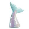 Baby Aspen Reversible Sequin Mermaid Tail Porcelain Piggy Bank, Baby Room Decor, Coin Bank Baby Shower view 1