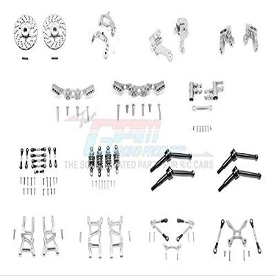 Aluminum Upgrade Combo Pack For 1/10 Traxxas Ford GT 4-Tec 2.0 83056-4/4-Tec 3.0 93054-4 - 119Pc Set Silver